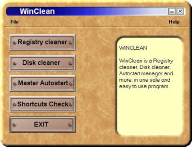 Screenshot of WinClean 2.0